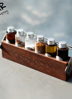 JAR CAMPING罐子户外露营调料盒套装实木便携式高颜值佐料收纳包