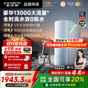 AO史密斯佳尼特蓝鲸2.0家用直饮机净水器2500BM1 全国补贴20%