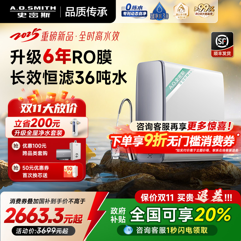 A.O.史密斯1200G反渗透净水器