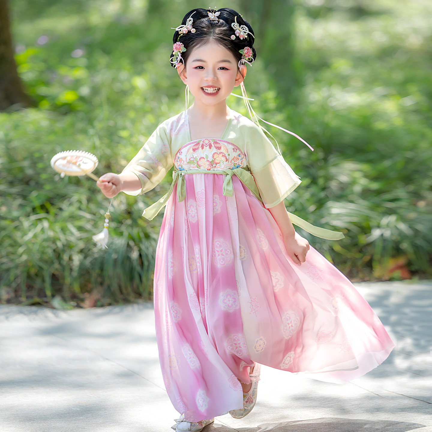 汉服女童春装2026新款古风超仙公主裙国风儿童古装古典舞演出服夏