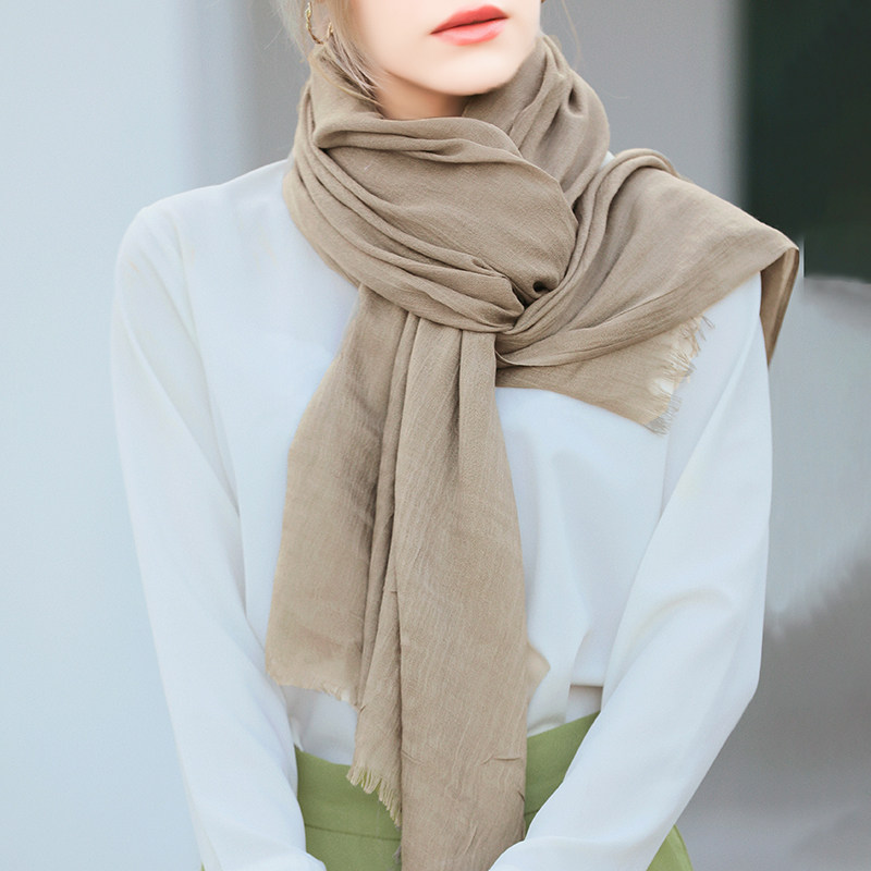 原创亚麻色棉麻薄款围巾女百搭披肩春秋洋气时尚复古围脖丝巾纱巾,服饰配件/皮带/帽子/围巾,围巾/丝巾/披肩,淘宝优惠券,粉丝福利购,淘宝优惠卷