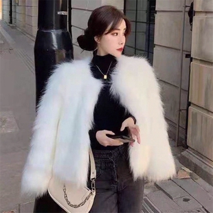 皮草外套女短款2026秋冬时尚韩版仿狐狸毛修身显瘦年轻款洋气上衣