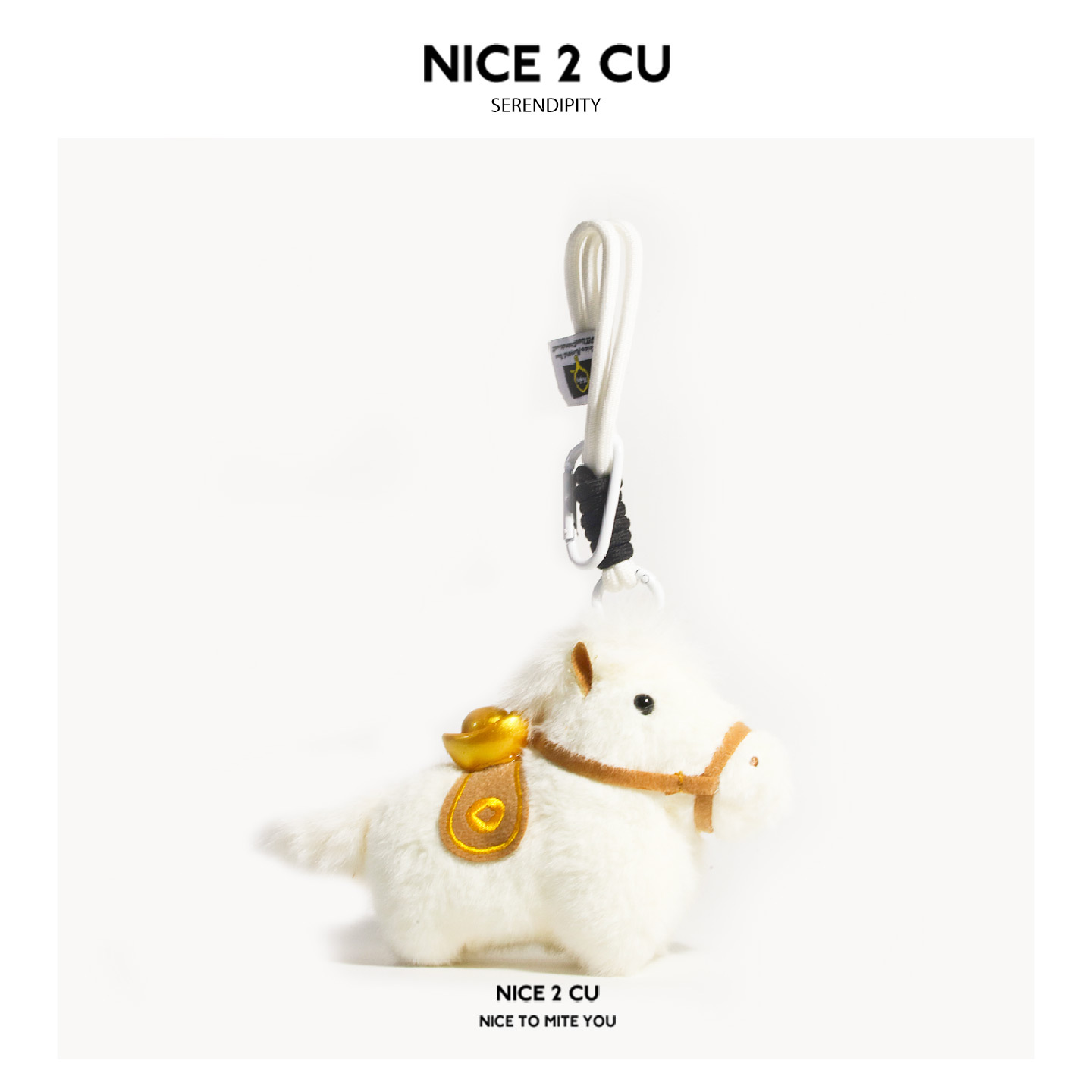 新品原创可爱毛绒元宝小马书包包挂件公仔玩偶书包钥匙扣车挂件