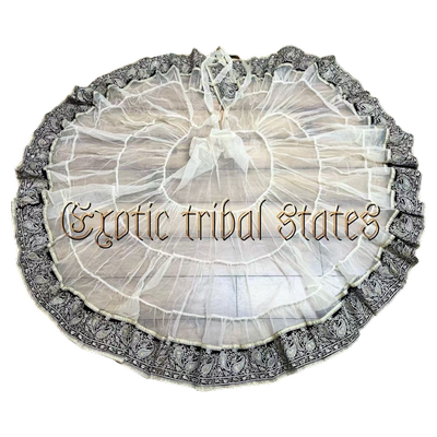 白色系ATS美国部落风FCBD部落融合肚皮舞异域OldSchool一片式罩裙