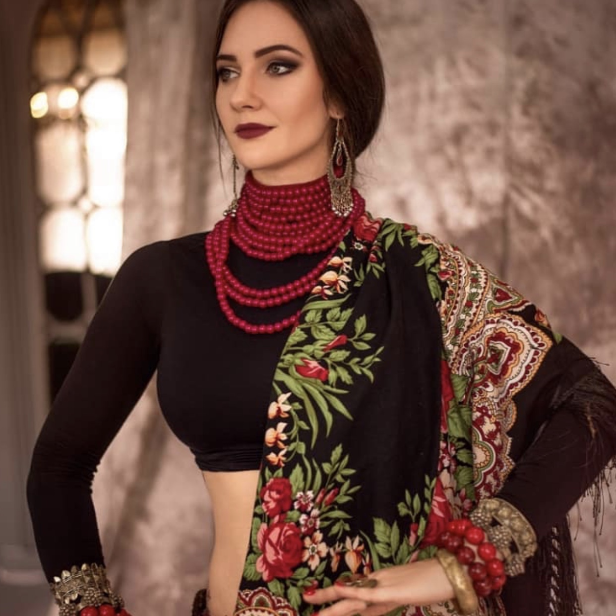 flamenco弗拉门戈ATS美国部落风道具1.6米练习款披肩FCBD臀巾