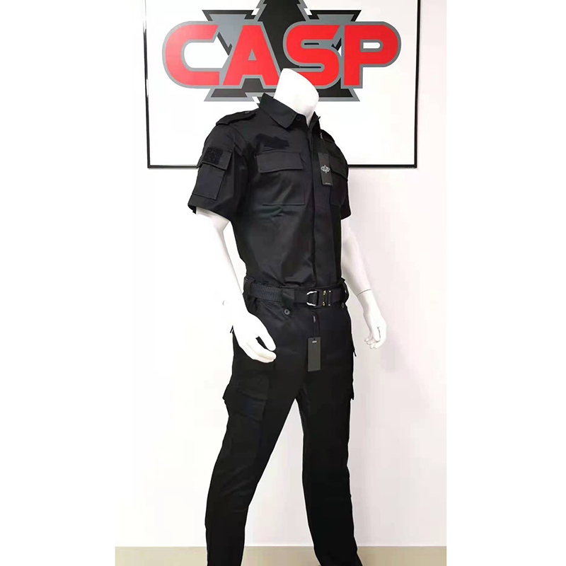 CASP一代蓝黑教官服长短袖纯棉港版执勤巡逻作训服战术工作特种兵