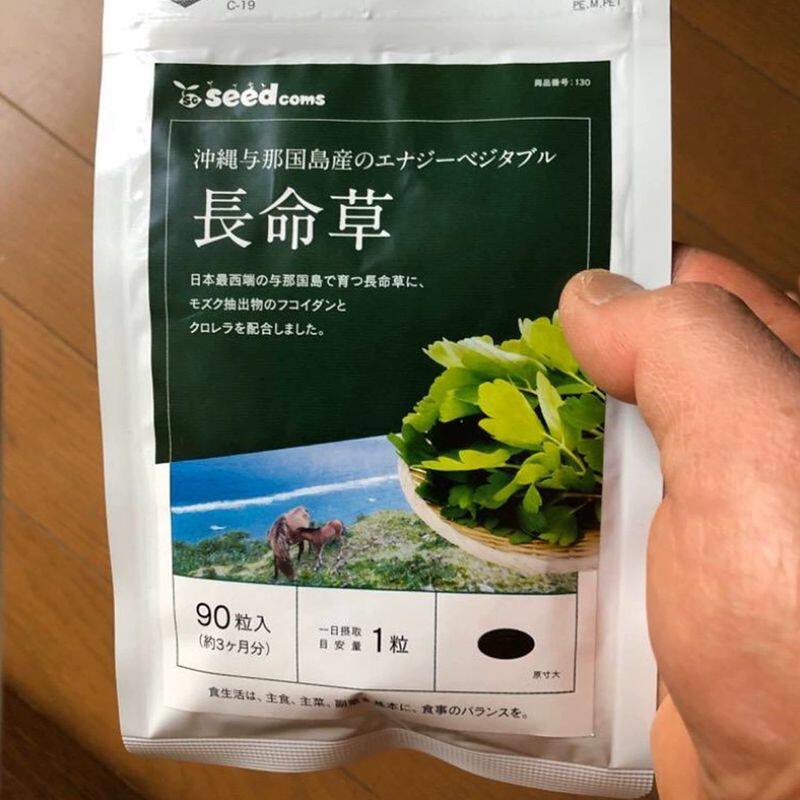 日本沖绳 长命草补充剂褐藻糖胶靛藻 配合 6个月分 180粒与那国岛