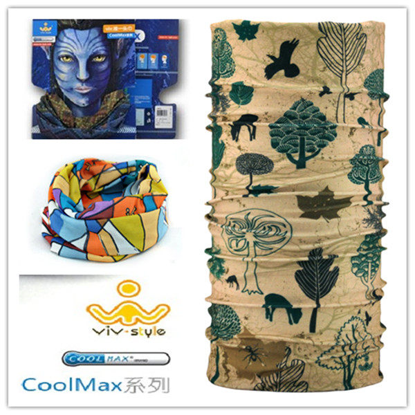 包邮野彩户外coolmax吸湿排汗魔术骑行头巾面罩口罩围脖防晒脖套
