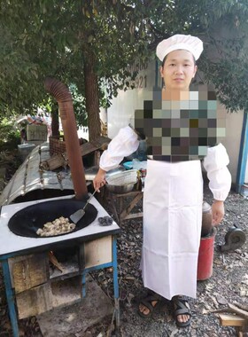 白色厨师服10炊事服白色炊事帽