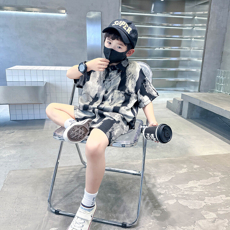 男童港风衬衫套装夏季新款儿童夏套装