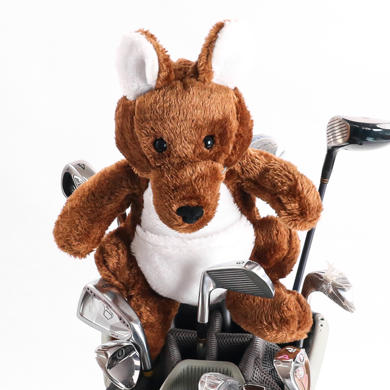 高尔夫球杆头套卡通杆套发球木一号木杆头毛绒公仔保护套动物帽套