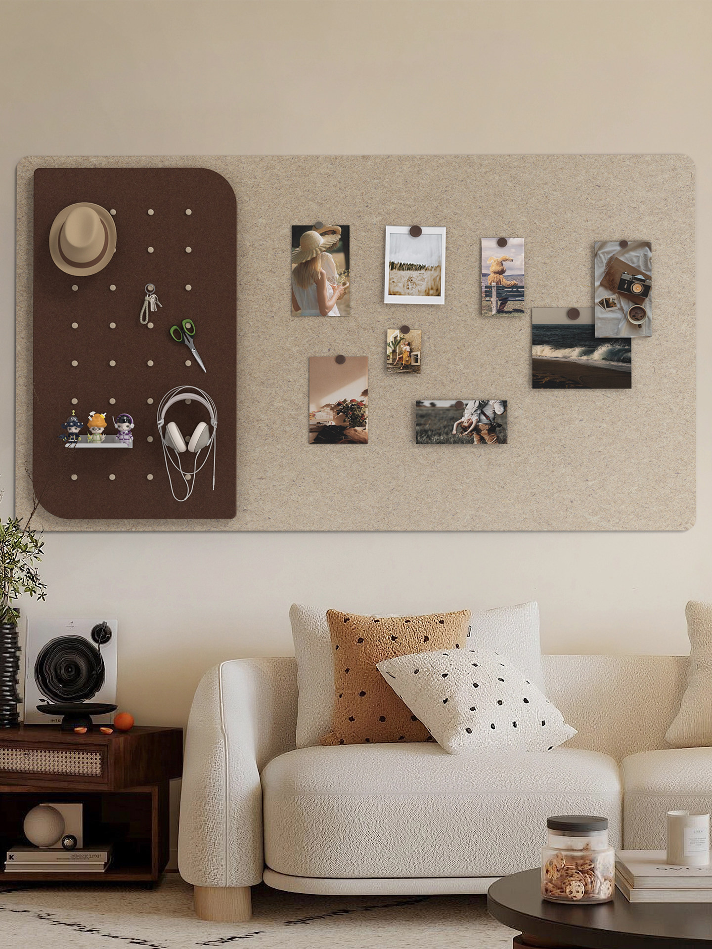 洞洞毛毡板照片背景板粘相片框展示羊毛毡版墙贴软木板免打孔墙壁,家居饰品,软装墙贴,淘宝优惠券,粉丝福利购,淘宝优惠卷