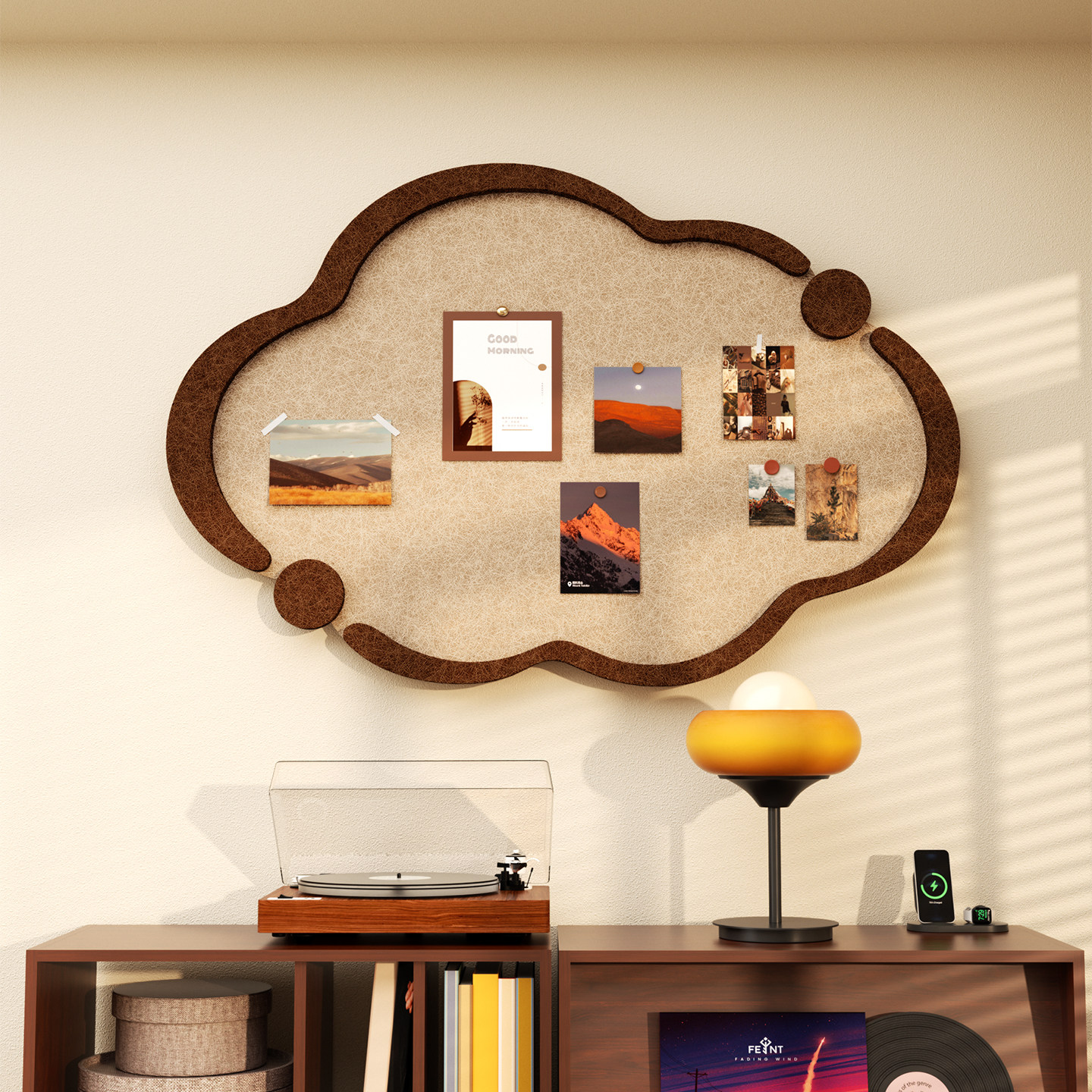 毛毡板墙贴高级感客厅照片墙背景板展示墙组合框墙面房间装饰创意软木