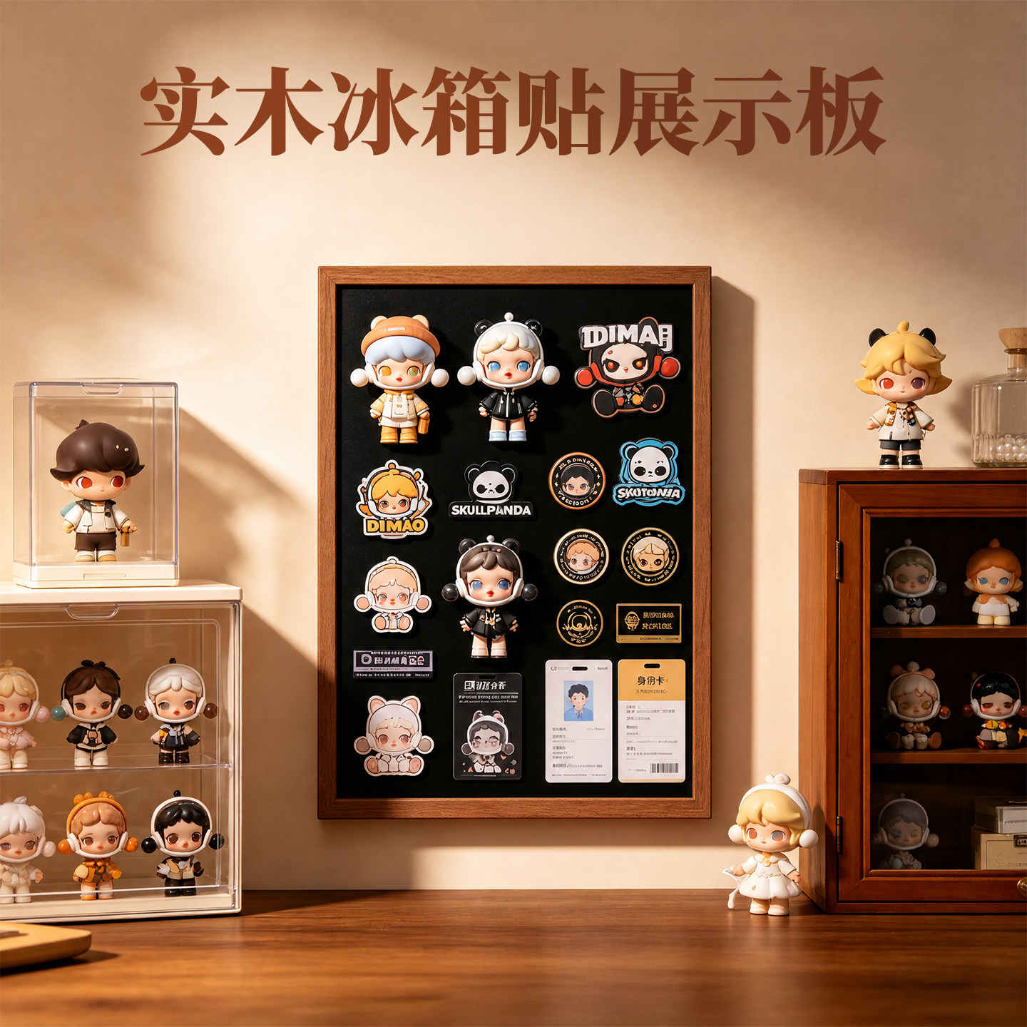 「进口实木」软木板照片墙黑板墙图片