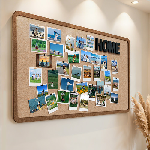 照片墙毛毡墙贴软木板