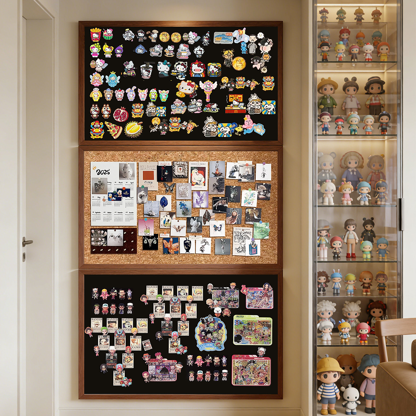 黑板软木板组合磁吸照片墙客厅创意diy背景板磁吸冰箱贴收纳卧室装饰相片展示墙实木小尺寸拍立得拼豆展示板,文具电教/文化用品/商务用品,软木板/照片板/毛毡板,淘宝优惠券,粉丝福利购,淘宝优惠卷