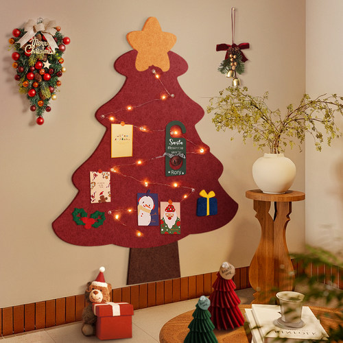 长远儿童房毛毡圣诞树墙面装饰
