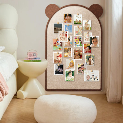 长远小熊毛毡板照片墙贴