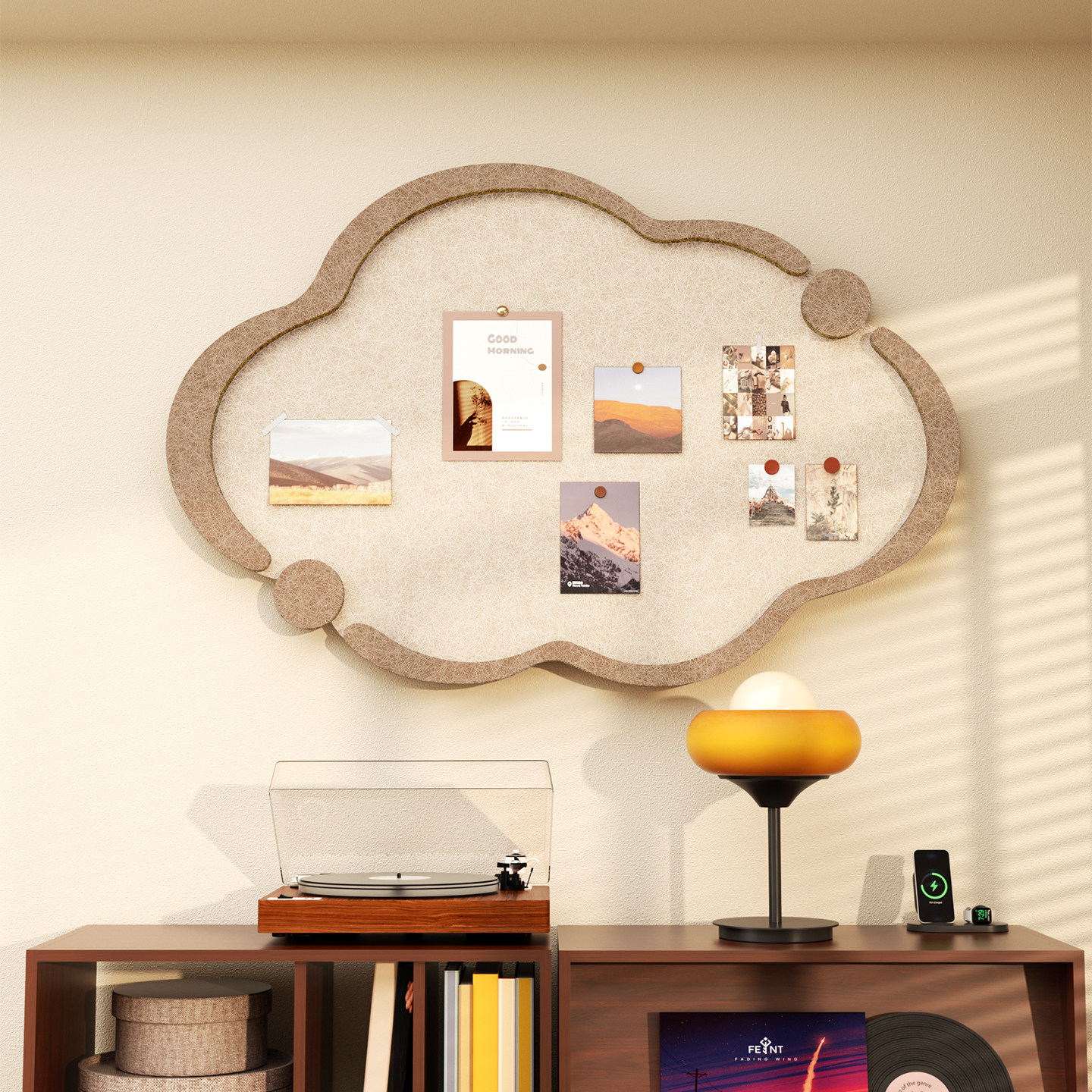 毛毡板墙贴高级感客厅照片墙背景板展示墙组合框墙面房间装饰创意软木