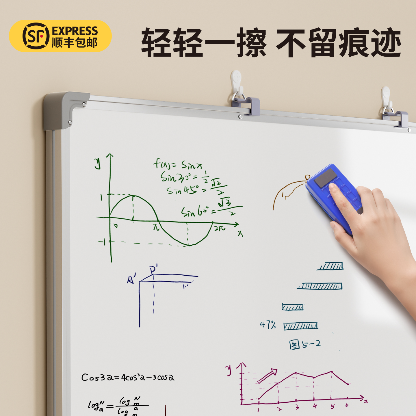 白板寫字板磁性辦公雙面掛墻式
