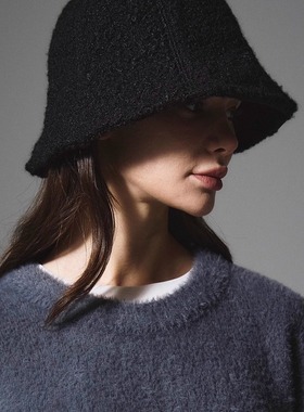 代购韩国BEENTRILL渔夫帽水桶帽秋冬保暖女帽bucket hat