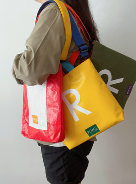 现货韩国RNMS R 托特包拎包男女手提包单肩包购物袋轻便小方包