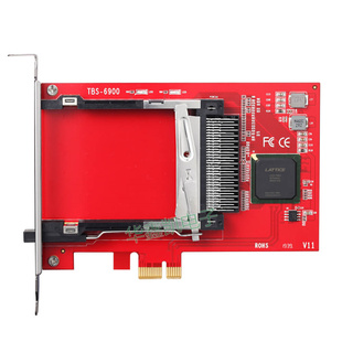 TBS6900 PCIe电视卡TS接收卡linux数据电脑网卡 DVB网络双CI插槽