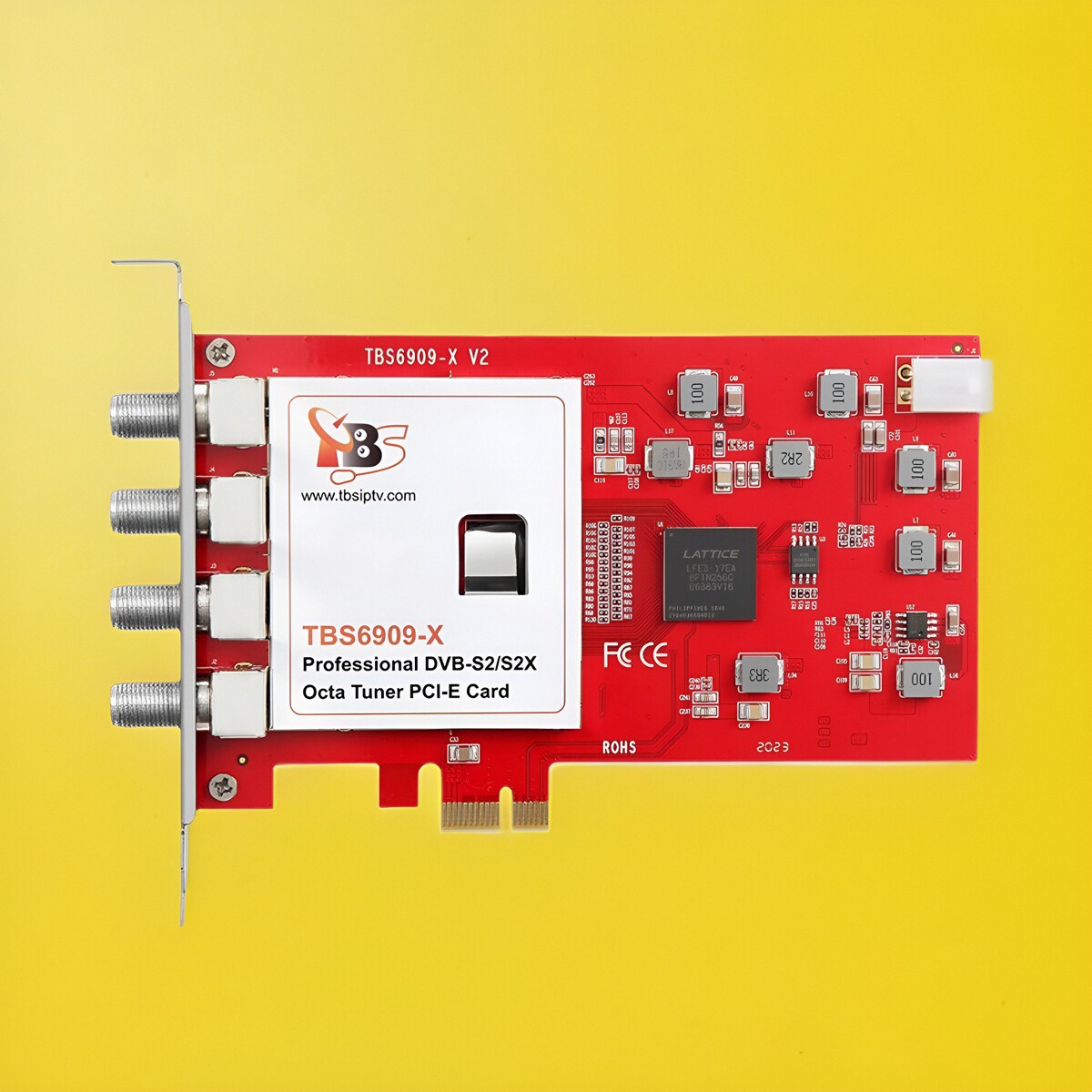 TBS6909-X  DVB-S2 PCIe 8路频点接收卡Tvheadend调谐器解调卡