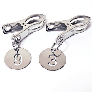 定制麻辣烫叫号夹子数字牌耐高温不锈钢号码牌防锈金属牌镂空刻字