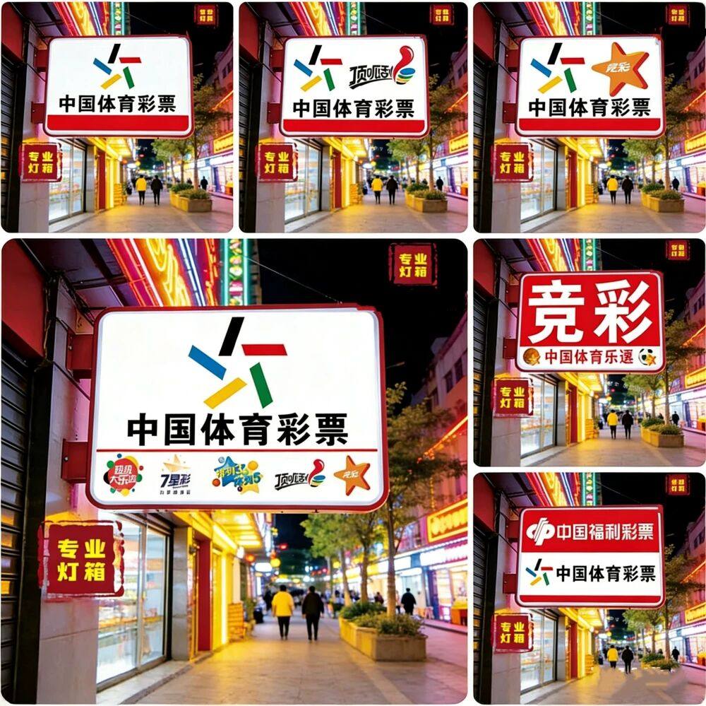 中国体育彩票吸塑灯箱led广告牌门头侧挂招双面体彩福利彩票竞彩