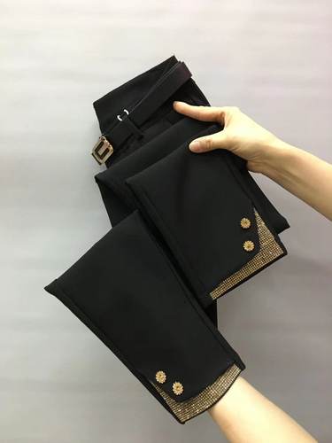 自然腰休闲百搭九分裤