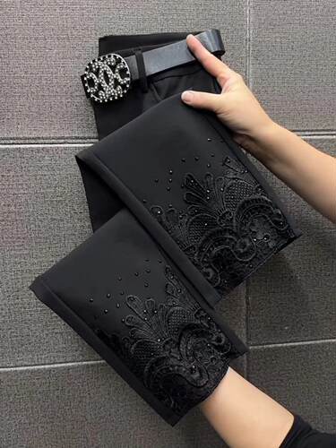 韩版显瘦直筒裤九分裤直筒裤