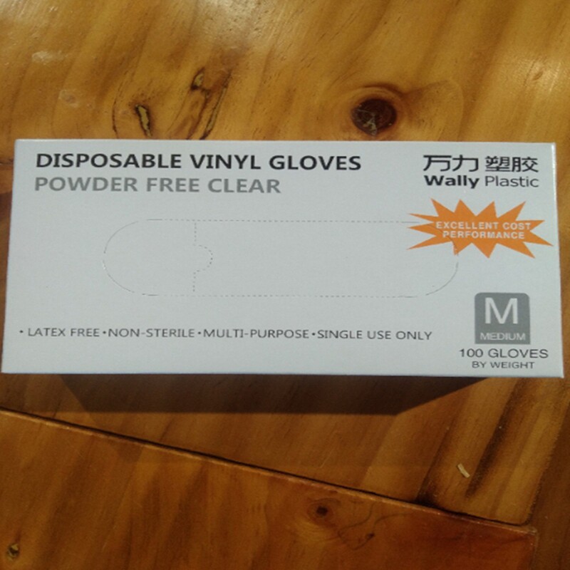 万力一次性加长手套pvc食品级加厚乳胶橡胶餐饮厨房透明耐用家务