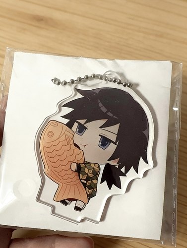 日散现货鬼灭之刃富冈义勇鲷鱼烧立牌挂件义勇鲷鱼烧立牌日版全新