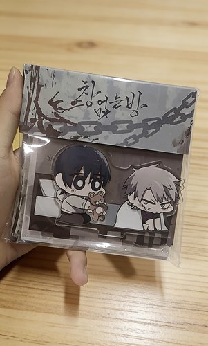 韩谷现货无窗之屋韩国快闪立牌无窗之屋QQ人咖啡厅立牌 原袋未拆