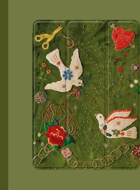 文艺复古飞鸟2021/20/19新款ipad适用air4/3/2气囊保护套10.2/9.7寸平板2018笔槽pro11三折mini4/5苹果123壳6