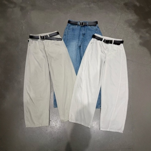 LIAN里安2026春季新款弯刀裤女气质高腰宽松显瘦百搭复古休闲裤