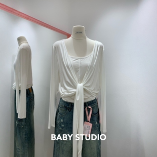 2026春夏新款纯欲风打底辣妹吊带背心女百搭防晒开衫上衣两件套