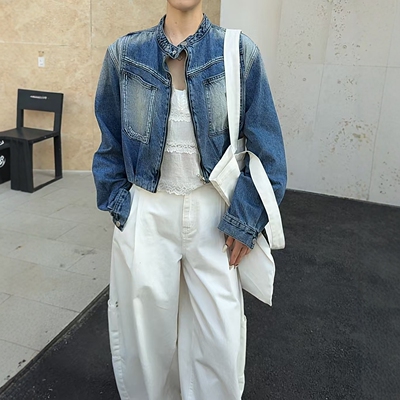 洗水复古百搭休闲牛仔外套