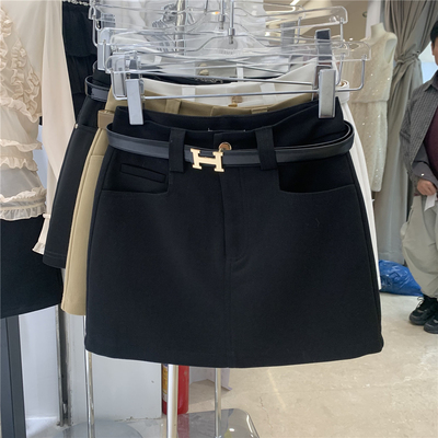 防走光百搭高腰半身裙女