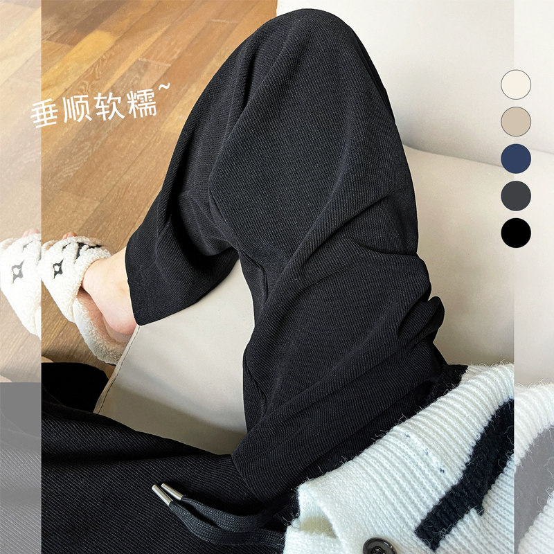 大码胖mm灯芯绒阔腿裤女加绒加厚