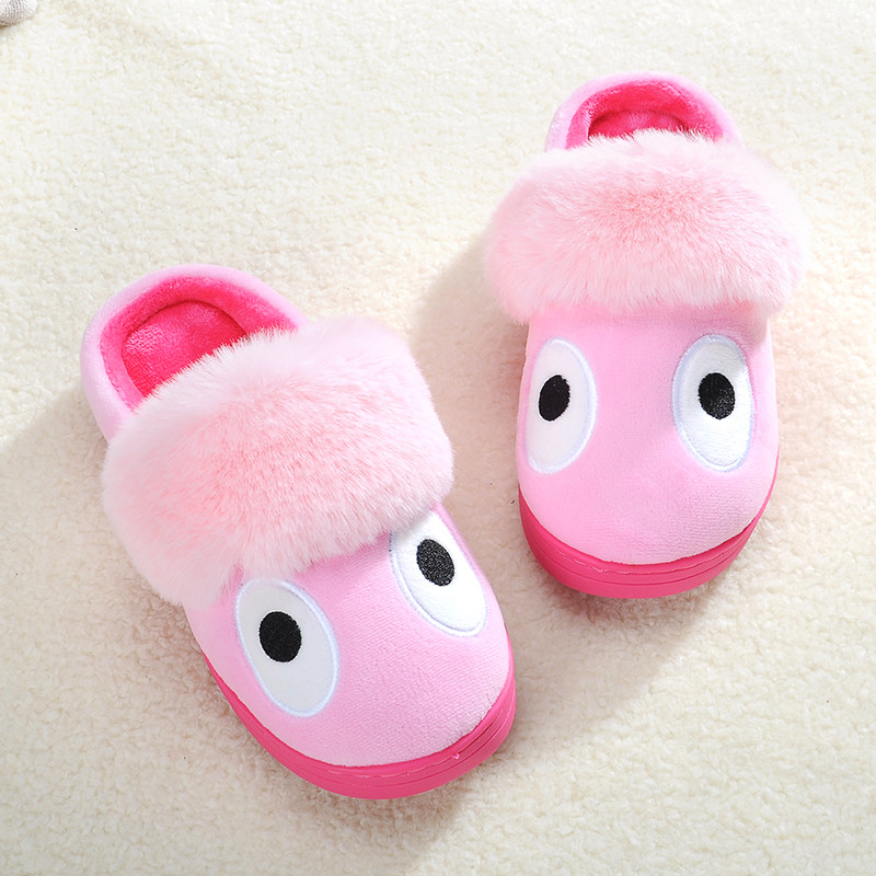 Pantoufles enfants en suède pour hiver - semelle plastique - Ref 1016437 Image 5