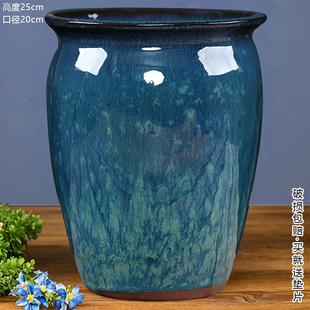 大号家用多肉陶瓷花盆海棠茉莉老桩盆栽盆景盆户外庭院透气粗陶盆