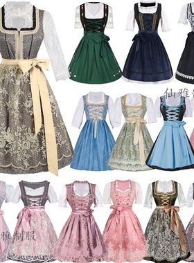 巴伐利亚传统服装男女款情侣服德国传统服装慕尼黑啤酒节演出服装