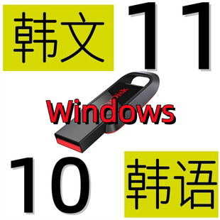 韩国韩文电脑重装系统 Windows 10 11 韩语韩版 纯净安装u盘优盘
