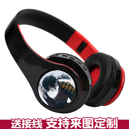 鬼灭之刃我妻善逸炭治郎头戴耳机
