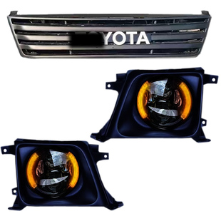 丰田霸道LC90复古大灯总成改装LC95大灯 3400 2700北汽陆霸适用于