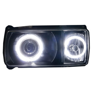 大众普桑复古大灯总成桑旅99新秀改装天使眼LED灯双光透镜适用于