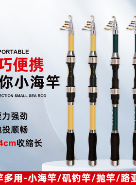 海竿超短小海竿短节超硬抛竿远投竿海杆甩竿海钓竿渔具套装全套