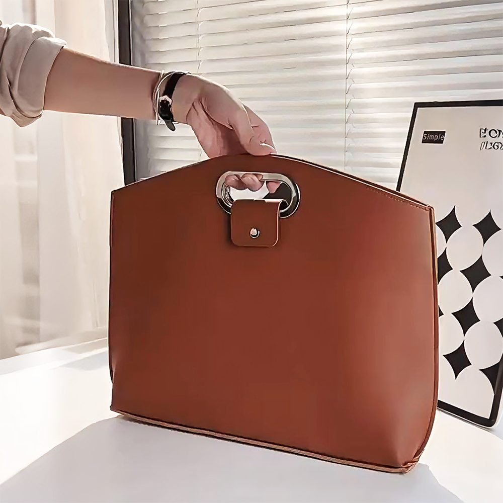 手提笔记本电脑包大容量通勤包手提包防水高级感适用14寸15寸16寸笔记本包女士公文包公务员商务公文包